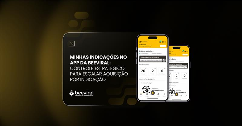 Minhas Indicações no app da Beeviral: Controle estratégico para escalar aquisição por indicação 1 minhas indicações beeviral